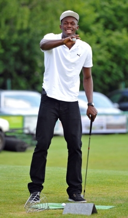 Bolt si golf pořádně užil.