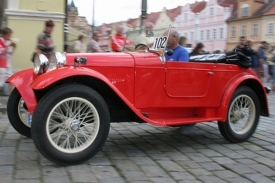 Aero 662 v akci, snímek je z domažlické spanilé jízdy.