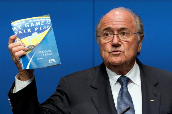 Blatter na zahájení kongresu FIFA. Blatter na zahájení kongresu FIFA.
