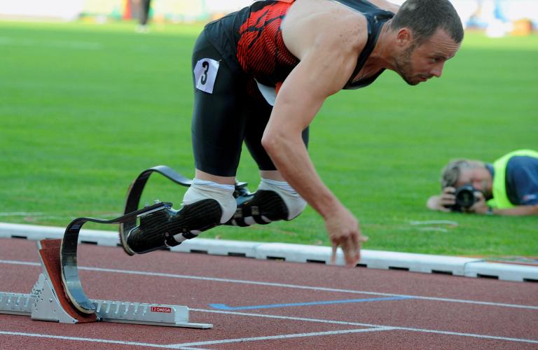 Oscar Pistorius na Zlaté tretře.