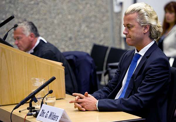 Bojovník proti islamizaci Evropy, Wilders, před soudem.