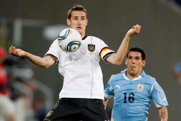 Miroslav Klose v dresu německé reprezentace.