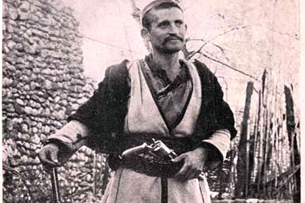Albánský křesťanský bojovník - Miridita.   