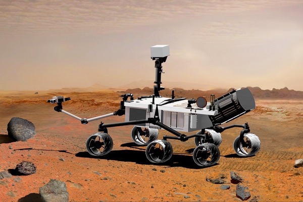 Rover Curiosity má plnít funkci pojízdné analytické laboratoře.