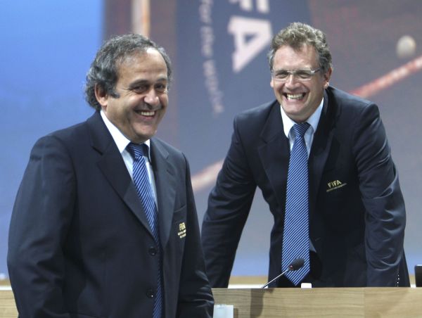 Michel Platini (vlevo), prezident UEFA. Michel Platini (vlevo), prezident UEFA.