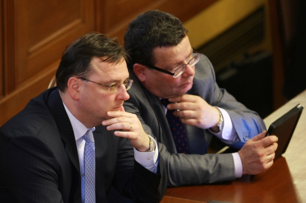 Petr Nečas (vlevo) a Alexandr Vondra.