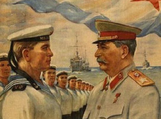 Stalin mezi námořníky. Stalin mezi námořníky.