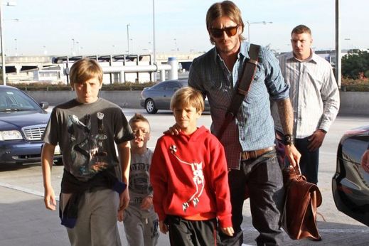 David Beckham se syny.