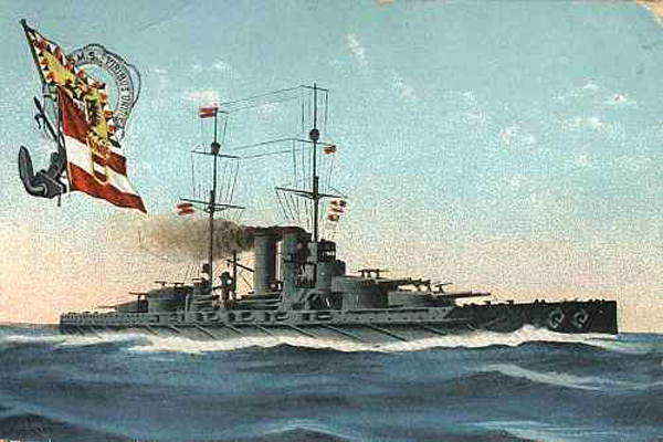Válečný dreadnought Viribus Unitis. 