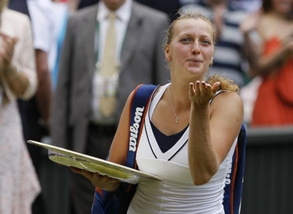 Tenistka Petra Kvitová po wimbledonském triumfu. Tenistka Petra Kvitová po wimbledonském triumfu.