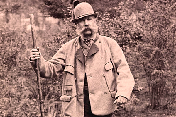 Císař František Josef I. na lovu v Bad Ischlu. 