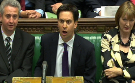 Politici ve varu: labouristický lídr Ed Miliband.
