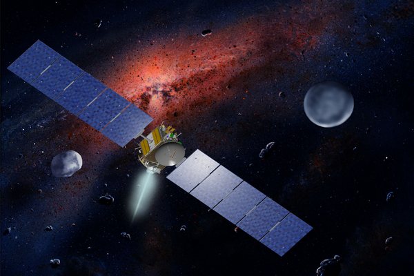 Lidmi vyrobené sondy krouží kolem Měsíce i planet, Dawn se však jako první stane oběžnicí asteroidu.