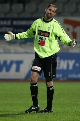 Brankář Jablonce Michal Špit.