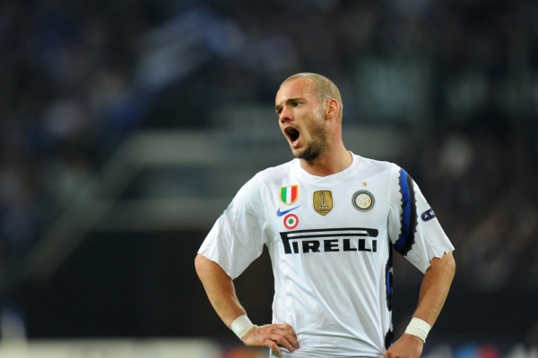 Wesley Sneijder v dresu Interu Milan.