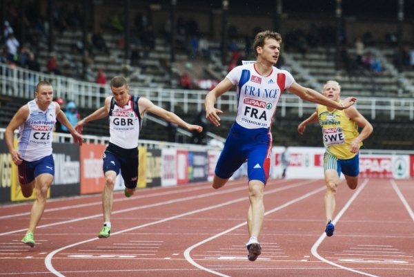 Pavel Maslák (první zleva) na atletickém mistrovství Evropy do 23 let. Pavel Maslák (první zleva) na atletickém mistrovství Evropy do 23 let.