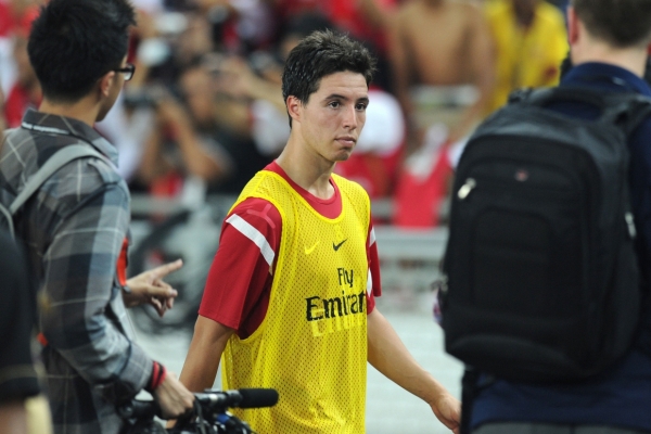 Záložník Arsenalu Samir Nasri.