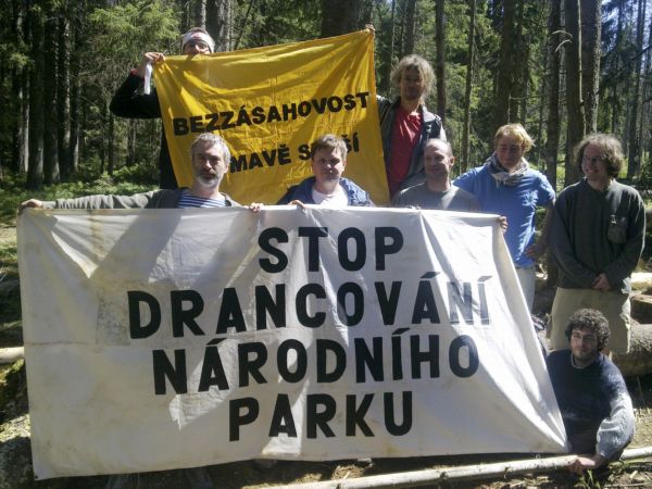Aktivisté na Šumavě.