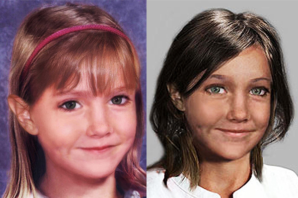 Madeleine McCannová, jak by podle počítačových simulací mohla vypadat v šesti letech.