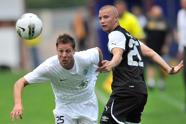 Momentka z utkání Mladá Boleslav - AEK Larnaka.
