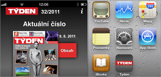 Nový TÝDEN můžete mít ve svém iPhonu či iPadu vždy už v neděli večer.