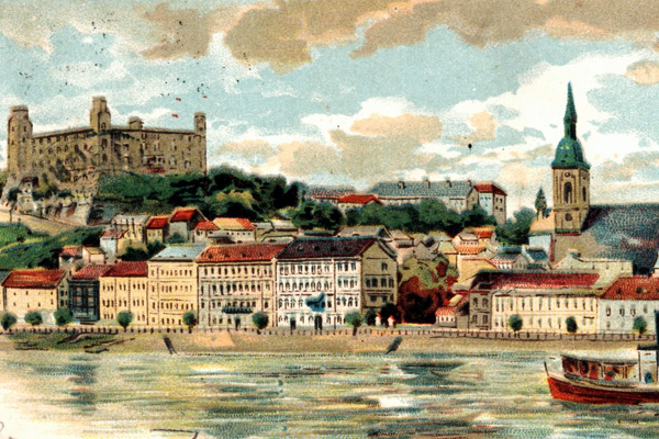Bratislava (Prešpurk) v době, kdy se tam odehrál souboj hraběte Sternberga s hrabětem Karolyim.