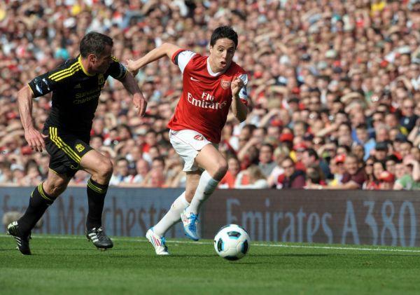 Samir Nasri (vpravo) hrál poslední zápas za Arsenal. Samir Nasri (vpravo) hrál poslední zápas za Arsenal.