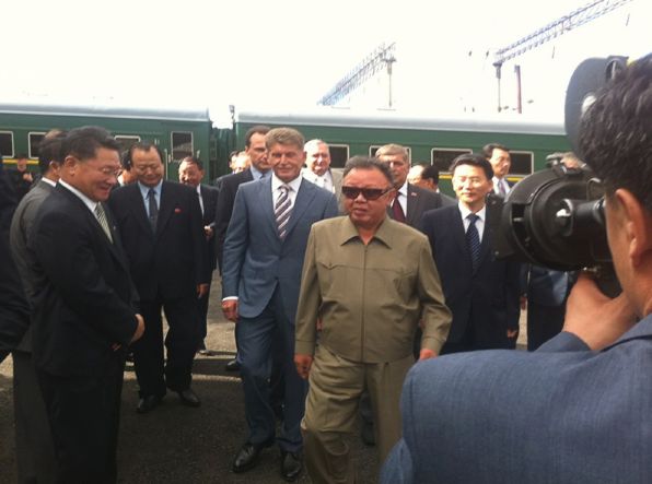 Kim  Čong-il dorazil do Amurské oblasti.