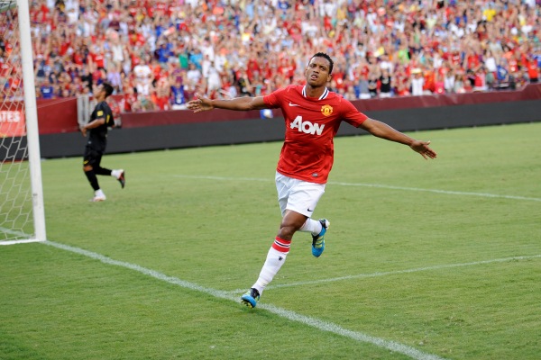Gólová radost fotbalisty Manchesteru United Naniho.