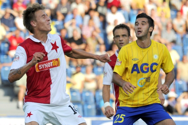 Momentka z utkání Teplice - Slavia. 