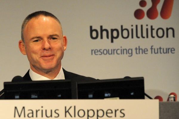Nadšení u protinožců, BHP Billiton zdvojnásobila zisk. Na snímku šéf těžařské skupiny Marius Kloppers.