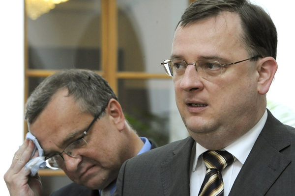 Miroslav Kalousek (vlevo) a Petr Nečas.