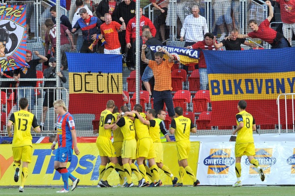 Gólová radost fotbalistů Sparty.