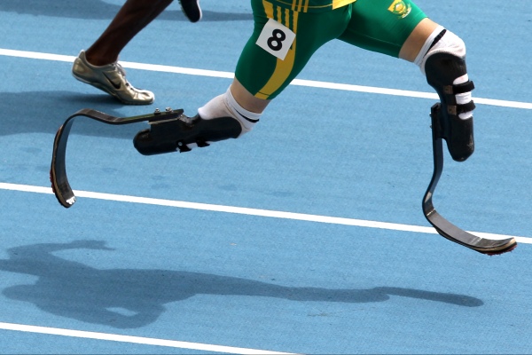 Karbonové protézy Oscara Pistoriuse.