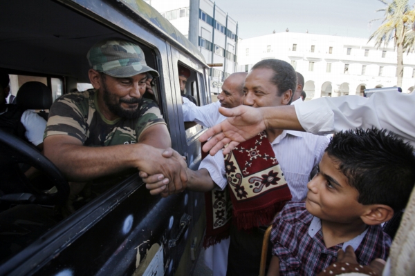 Libyjský povstalecký bojovník. Libyjský povstalecký bojovník.