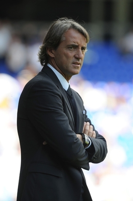 Trenér Manchesteru City Roberto Mancini.