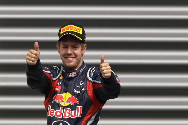 Německý pilot Red Bullu Sebastian Vettel.