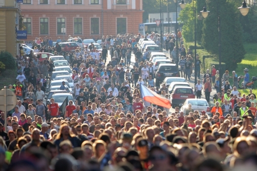 Demonstrace ve Varnsdorfu.