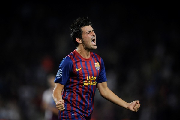 Útočník Barcelony David Villa.