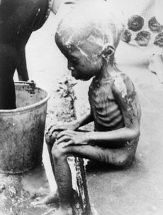 To byl dosud obvyklý obrázek z Afriky. Biafra roku 1968.