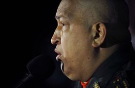 Velký znárodňovatel pro 'blaho lidu' Hugo Chávez.