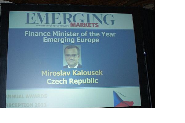 Vyhlášení ministra financí roku.