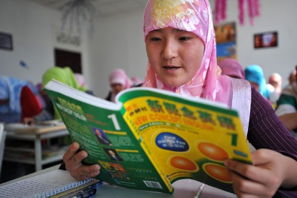 Muslimská studentka v Číně.