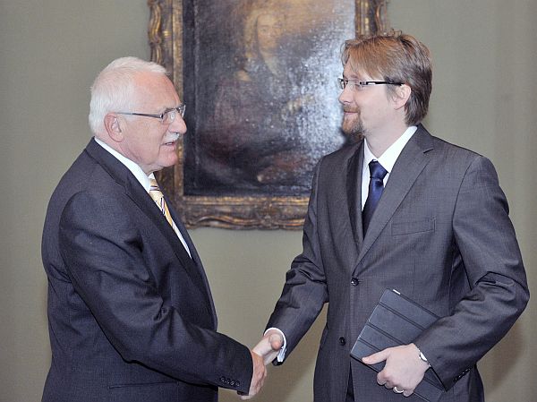Ministr dopravy Pavel Dobeš a prezident Václav Klaus. Ministr dopravy Pavel Dobeš a prezident Václav Klaus.