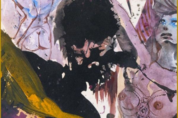 Jedna z ilustrací Salvadora Dalího - patrně Salome s hlavou Jana Křtitele.