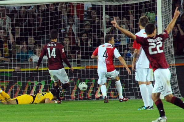 Momentka z derby Sparta - Slavia.