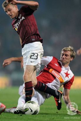 Ladislav Krejčí (vlevo) a slávista Jan Blažek.