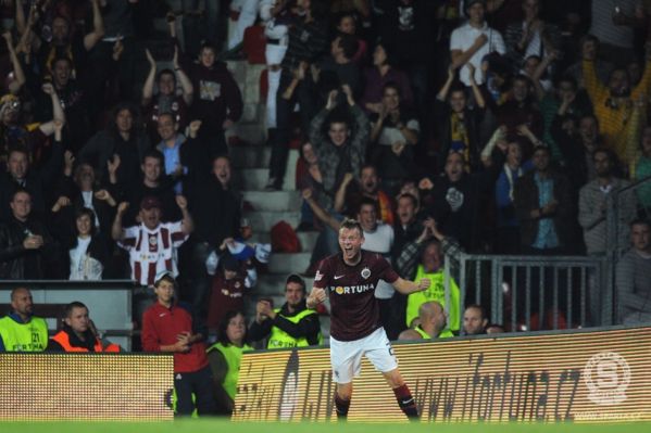 Radost Ladislava Krejčího po gólu v derby. 