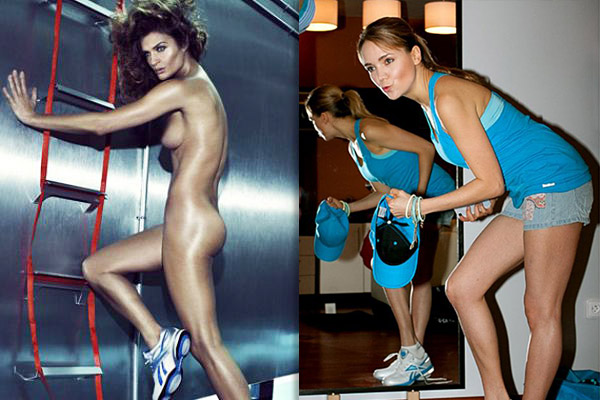 Helena Christensenová a Lucie Vondráčková (vpravo) v reklamě pro Reebok.