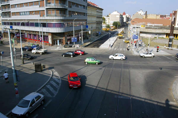 Křižovatka na Florenci v Praze (ilustrační foto). Křižovatka na Florenci v Praze (ilustrační foto).